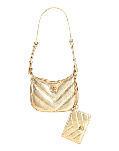 PINKO Handbag Gold Leather