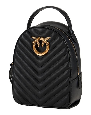 PINKO Backpacks Black Calfskin