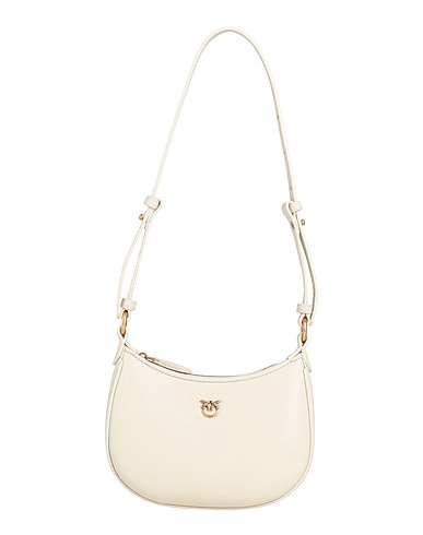 PINKO Borsa a spalla Off white Pelle di vitello