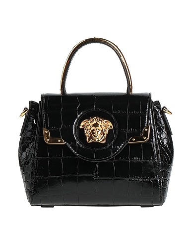VERSACE Handtasche Schwarz 100% Kalbsleder
