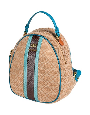 LA CARRIE Zaini Beige Pelle, Fibre tessili