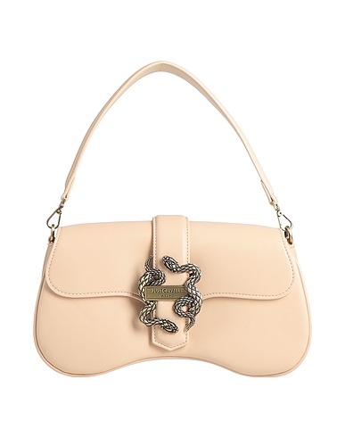 JUST CAVALLI Handbag Beige 100% Polyester, Polyurethane resin