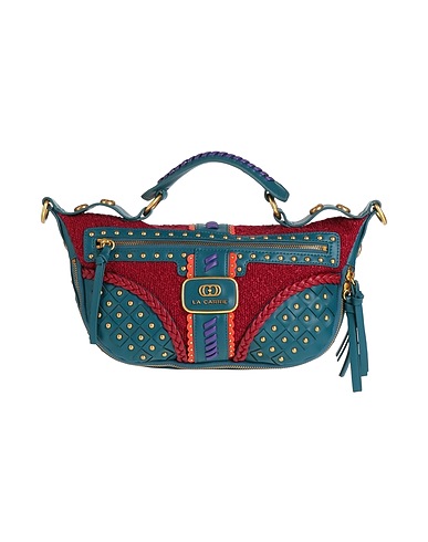LA CARRIE Handbag Brick red Polyurethane, Textile fibres