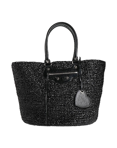 BALENCIAGA Handbag Black Natural raffia
