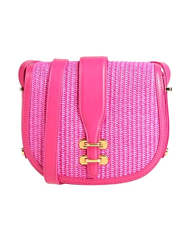 ALBERTA FERRETTI Umhängetasche Fuchsia Gewebefasern, Leder