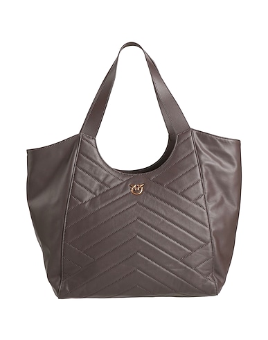 PINKO Shoulder bag Taupe Calfskin