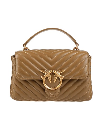 PINKO Handbag Military green Leather