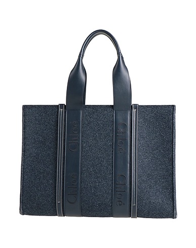 CHLOÉ Handbag Midnight blue 100% Polyester, Calfskin