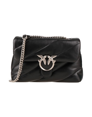 PINKO Across-body bag Black Leather