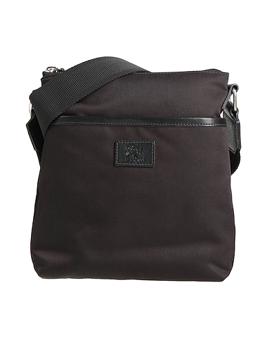 IL BISONTE Across-body bag Black Textile fibres