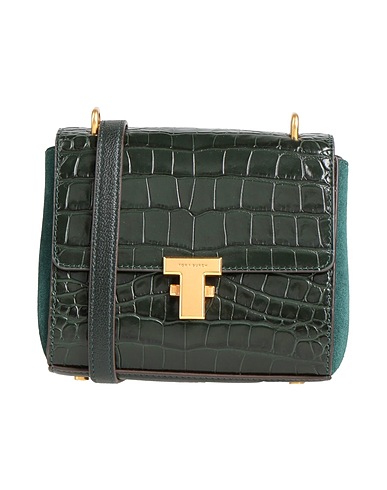 TORY BURCH Across-body bag Dark green Leather