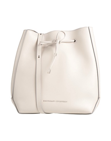 BRUNELLO CUCINELLI Cross-body bags Light grey Leather