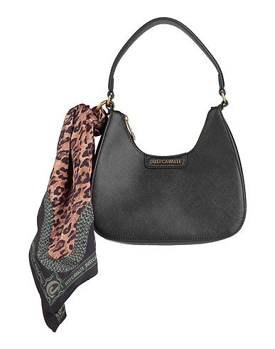 JUST CAVALLI Borsa a mano Nero 100% Poliestere, Resina poliuretanica