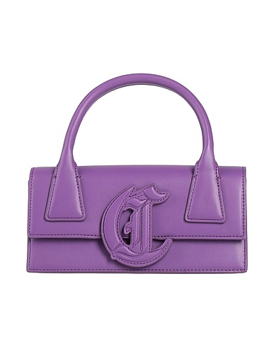 JUST CAVALLI Handbag Purple 100% Polyester, Polyurethane resin