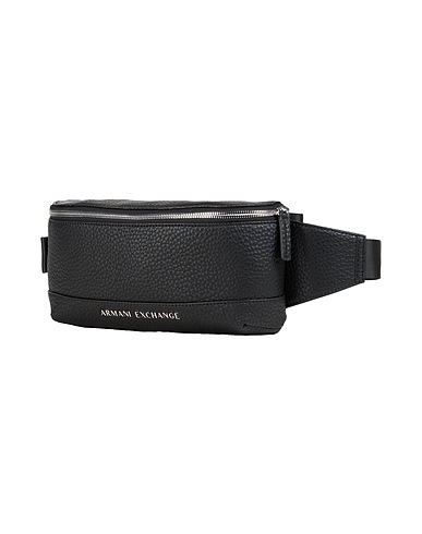 ARMANI EXCHANGE Belt Bags Black 100% Polyester, Polyurethane