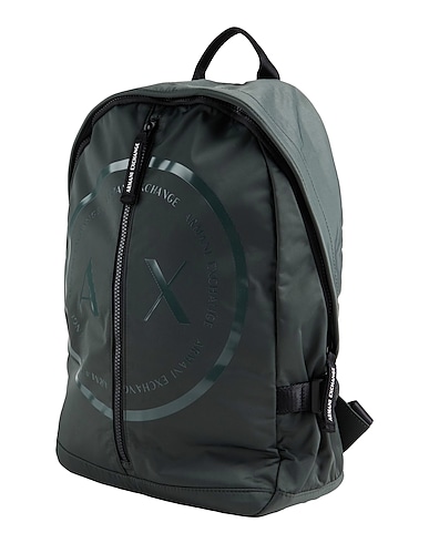 ARMANI EXCHANGE Backpacks Dark green 100% Polyester