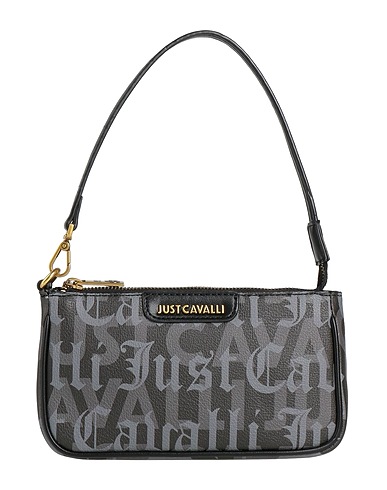 JUST CAVALLI Handbag Black 100% Polyester, Polyurethane resin