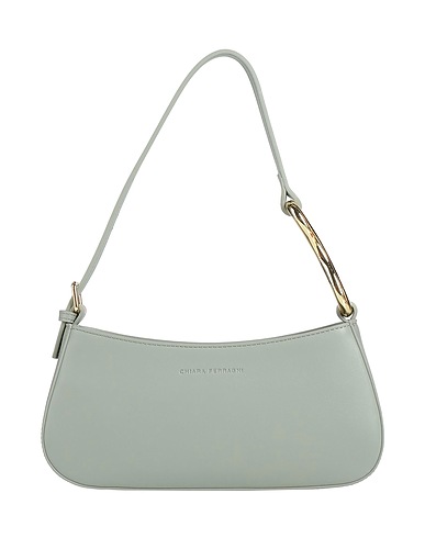 CHIARA FERRAGNI Handbag Sage green 100% Polyester, Polyurethane resin