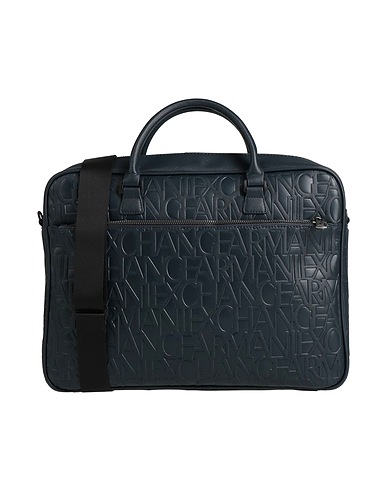 ARMANI EXCHANGE Borsa a mano Blu navy 100% Poliestere, Poliuretano