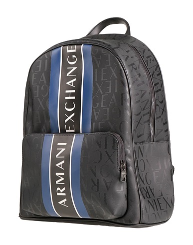 ARMANI EXCHANGE Rucksacks Black 70% Polyester, 30% Cotton, PVC - Polyvinyl chloride