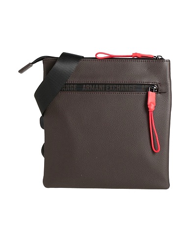 ARMANI EXCHANGE Across-body bag Dark brown 100% Polyester, Polyurethane