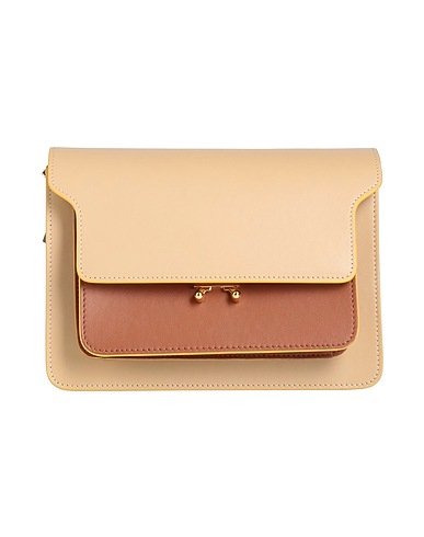MARNI Handbag Sand 100% Cow leather, Brass