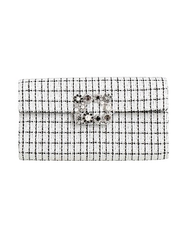 ROGER VIVIER Bolso de mano Blanco Fibras textiles