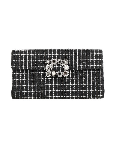 ROGER VIVIER Handbag Black Textile fibres