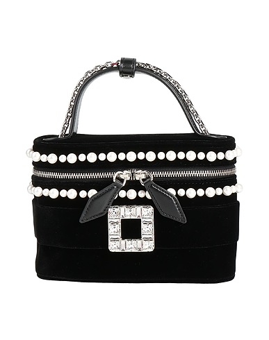 ROGER VIVIER Handbag Black Textile fibres