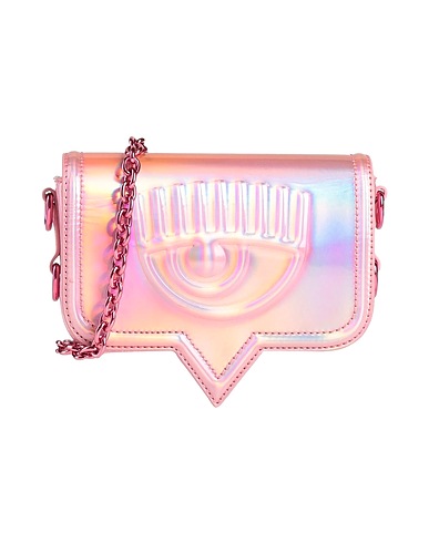 CHIARA FERRAGNI Cross-body bags Pink 100% Polyester, Polyurethane resin
