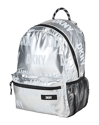 DKNY Rucksack & bumbag Silver 100% Polyester, Polyurethane