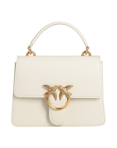 PINKO Borsa a mano Off white Pelle di vitello