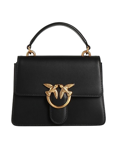 PINKO Handbag Black Calfskin
