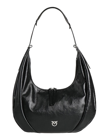 PINKO Shoulder bag Black Calfskin