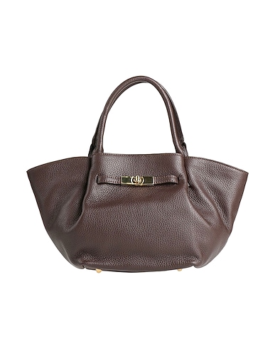 LAURA DI MAGGIO Handbag Dark brown Leather