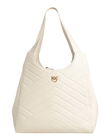 PINKO Shoulder bag Ivory Calfskin