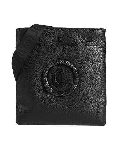 JUST CAVALLI Across-body bag Black 100% Polyester, Polyurethane resin