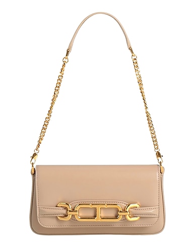 TOM FORD Handbag Beige Calfskin, Brass