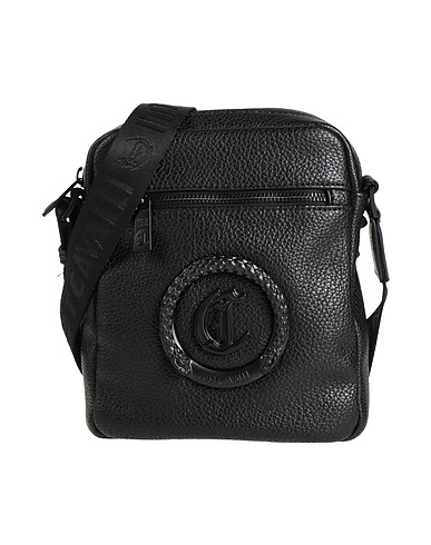 JUST CAVALLI Cross-body bags Black 100% Polyester, Polyurethane resin