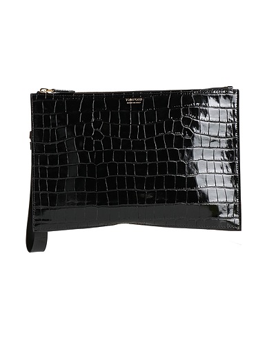 TOM FORD Handbag Black Calfskin, Brass, Zamak