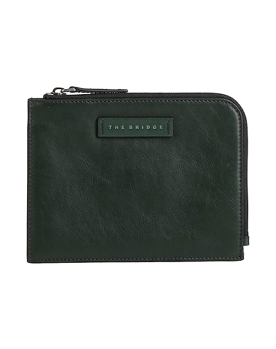 THE BRIDGE Handbag Dark green Leather