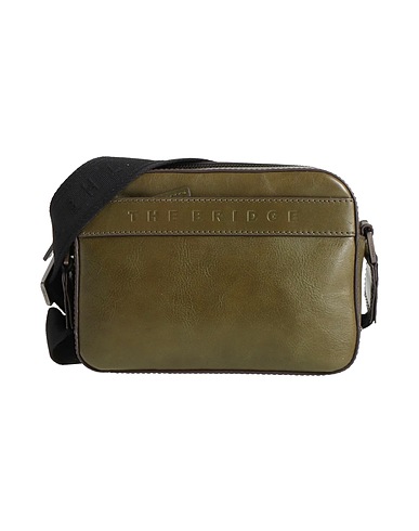 THE BRIDGE Across-body bag Military green Leather