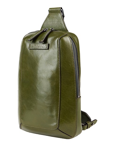 THE BRIDGE Backpacks Military green Leather