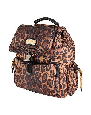 DOLCE&GABBANA Backpacks Camel Textile fibers, Leather
