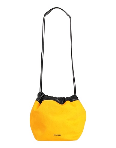 JIL SANDER Shoulder bag Mandarin Leather, Textile fibers