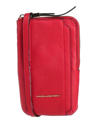 PIQUADRO Across-body bag Red Cow leather, EVA (Ethylene - Vinyl - Acetate), Nylon, Polyester, Metal