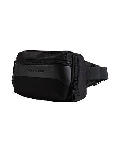 PIQUADRO Belt Bags Black Cow leather, EVA (Ethylene - Vinyl - Acetate), Nylon, Metal, Synthetic fibers
