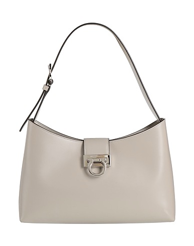 FERRAGAMO Handbag Light grey Leather