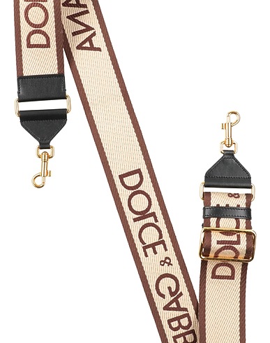 DOLCE&GABBANA Bag accessories & charms Beige Leather, Textile fibres
