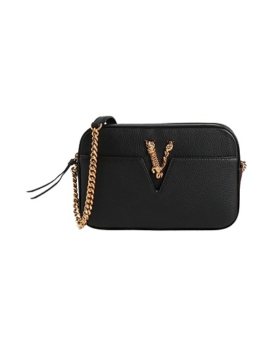 VERSACE Cross-body bags Black 100% Calfskin